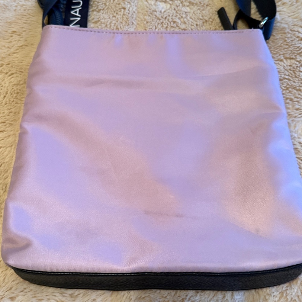 Nautica Diver Nylon Small Crossbody Bag Purse Adjustable Shoulder Strap Mauve - Picture 5 of 13